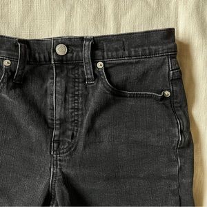 madewell high rise denim mid-length short / size 25